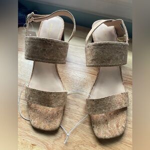 New Ann Taylor cork sandal.  3 inch block heel.